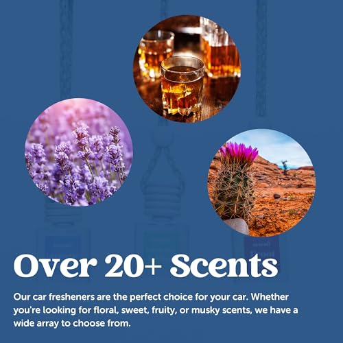 CE CRAFT CANDECraftCo Car Air Hanging Fragrance Oil, Car Auto Freshener for Essential Oils, Scents Fragrance Aromatherapy Automobile Diffuser, Long Lasting (Midnight Ice) - Image 2