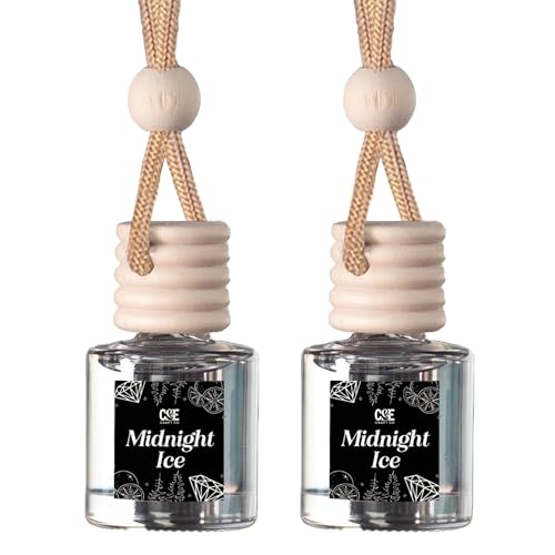 CE CRAFT CANDECraftCo Car Air Hanging Fragrance Oil, Car Auto Freshener for Essential Oils, Scents Fragrance Aromatherapy Automobile Diffuser, Long Lasting (Midnight Ice) - Image 1