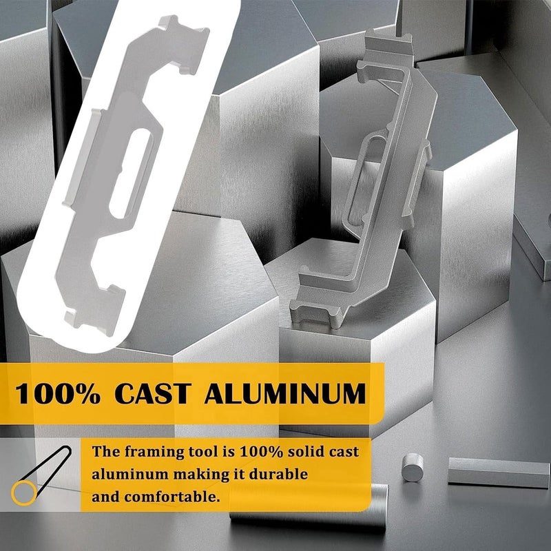 klarako On Center Stud Layout Tool, Accurate Measurement, Framing Spacing Positioning Jig, Cast Aluminum, Save Time - Image 5