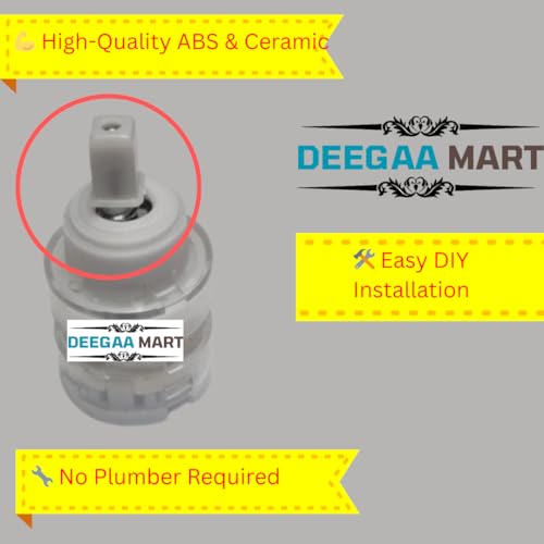 DEEGAA MART DEEGAAMART Plastic Diverter Handle Bush, Cap Set Compatible with Jaquar Type Fixtures – 46mm Sleeve, Smooth Rotation, Durable Plumbing Spare for Bathroom Fittings (White) Qty - 6 - Image 4