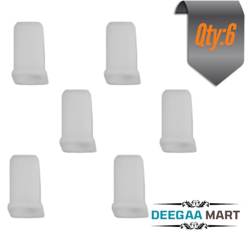 DEEGAA MART DEEGAAMART Plastic Diverter Handle Bush, Cap Set Compatible with Jaquar Type Fixtures – 46mm Sleeve, Smooth Rotation, Durable Plumbing Spare for Bathroom Fittings (White) Qty - 6 - Image 3