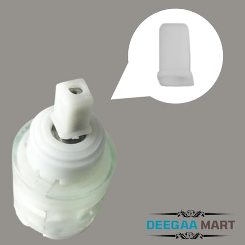 DEEGAA MART DEEGAAMART Plastic Diverter Handle Bush, Cap Set Compatible with Jaquar Type Fixtures – 46mm Sleeve, Smooth Rotation, Durable Plumbing Spare for Bathroom Fittings (White) Qty - 6 - Image 2