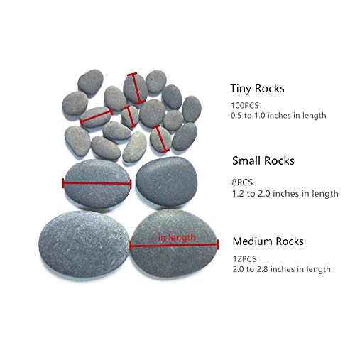 lifetop 120PCS Painting Rocks, DIY Rocks Flat & Smooth Kindness Rocks for Arts, Crafts, Decoration, Medium/Small/Tiny Rocks for Painting,Hand Picked for Painting Rocks… - Image 2