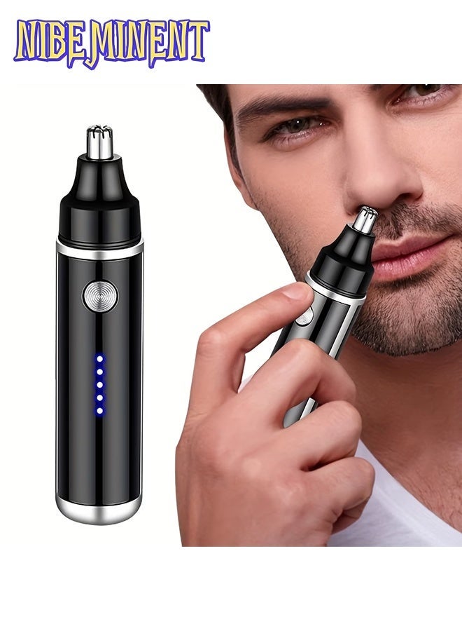 نيبمينينت ماكينة كهربائية لشعر الأنف والأذن تزيل بسهولة الحواجب وشعر الوجه، وشحن USB، مزود ببطارية ليثيوم بسعة 500 مللي أمبير، وتصميم مدمج مناسب للرجال والنساء، مما يجعله هدية رائعة ليوم الأب. - Image 1