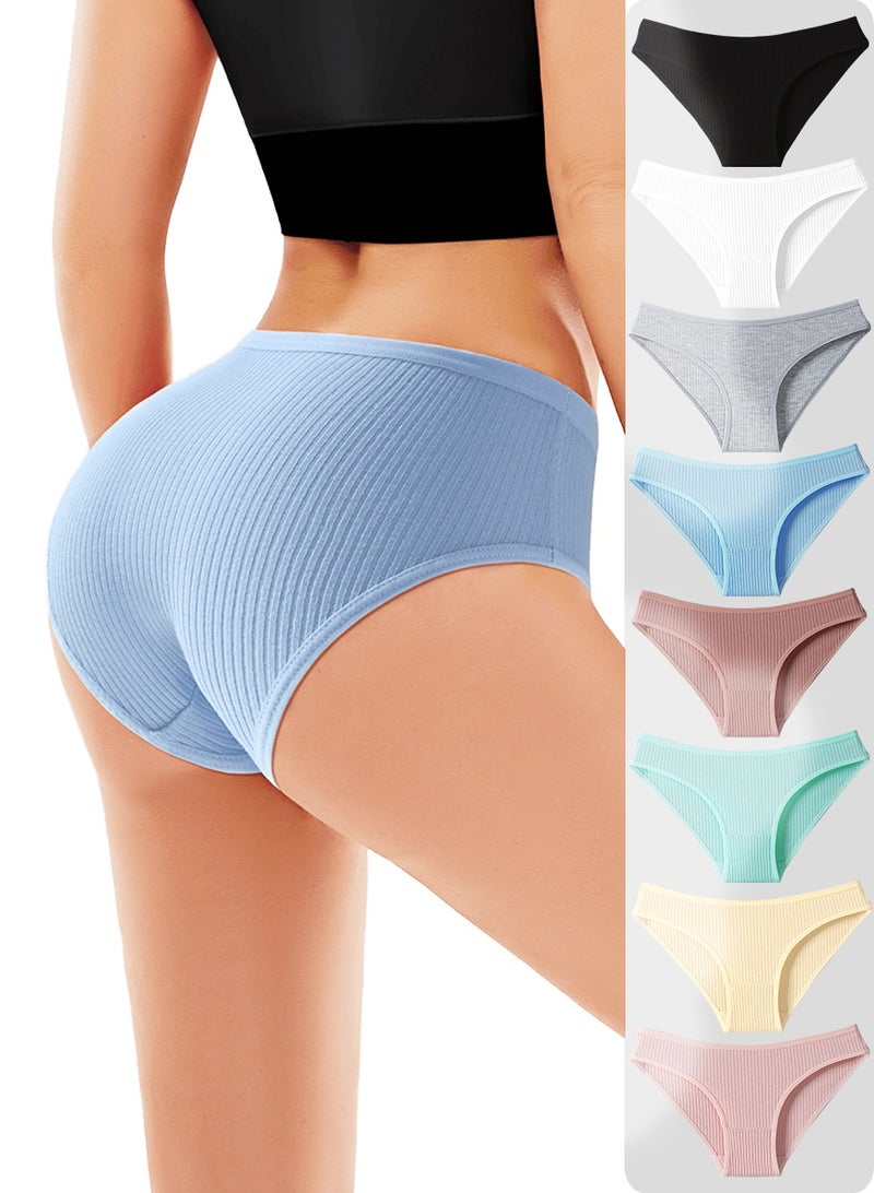 8-Piece Ladies Cotton Panties Simple Plus-Size Fashionable Briefs - Image 2