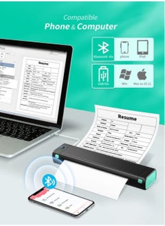 phomemo M08F A4 Portable Thermal Printer, Supports 8.26"x11.69" A4 Thermal Paper, Wireless Mobile Travel Printers for Car & Office, Bluetooth Printer Compatible with Phone & Laptop.1 Printer+10 sheets of A4 thermal paper  - Image 3