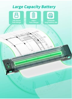 phomemo M08F A4 Portable Thermal Printer, Supports 8.26"x11.69" A4 Thermal Paper, Wireless Mobile Travel Printers for Car & Office, Bluetooth Printer Compatible with Phone & Laptop.1 Printer+10 sheets of A4 thermal paper  - Image 4