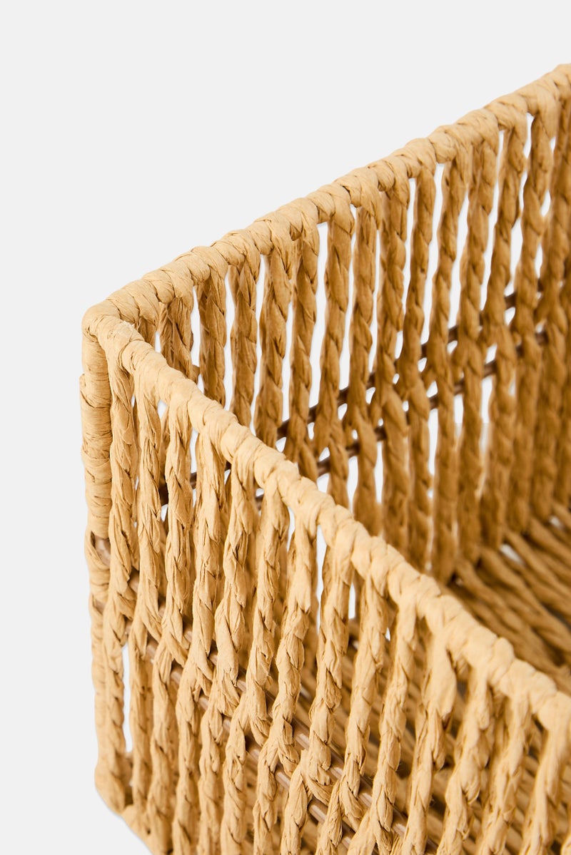 YOTO Paper Srope Storage Basket, Natural - Image 3