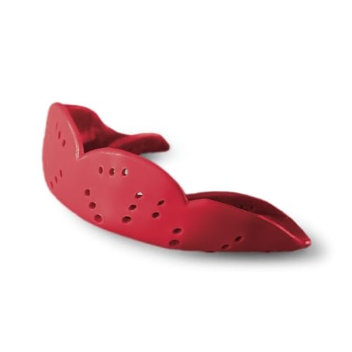 SISU Aero Medium Mouthguard, Intense Red - 1.6mm Thin - Custom-Molded Fit - Slim Design - Remoldable Up to 20 Times - for Team Sports - Non Toxic - Image 1