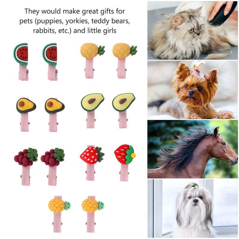 28 Pcs Fruit Shape Dog Hair Clips For Pet Grooming Party Birthday Accessories - Image 4