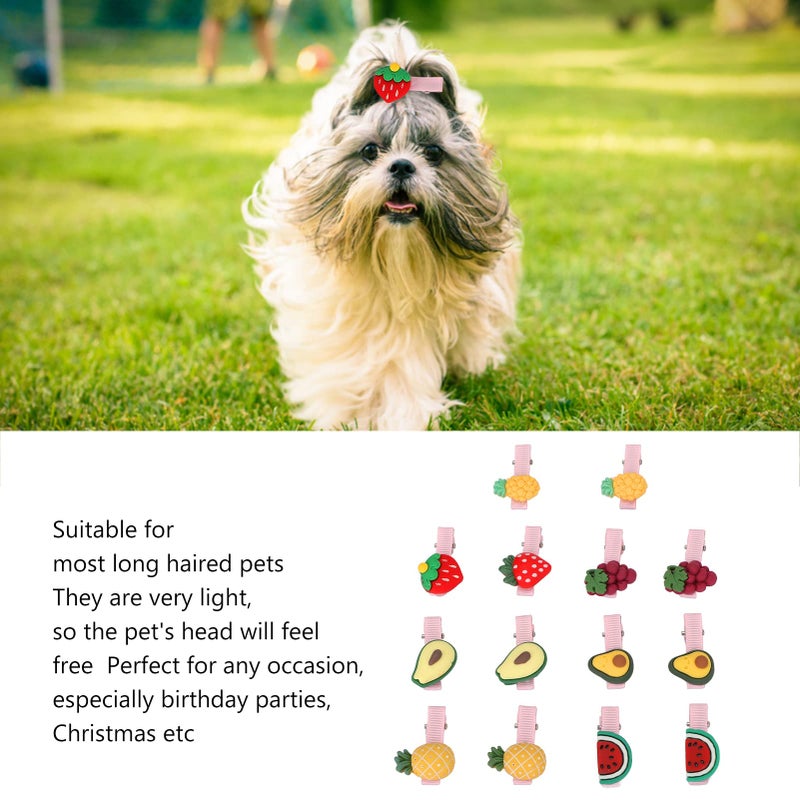 28 Pcs Fruit Shape Dog Hair Clips For Pet Grooming Party Birthday Accessories - Image 3