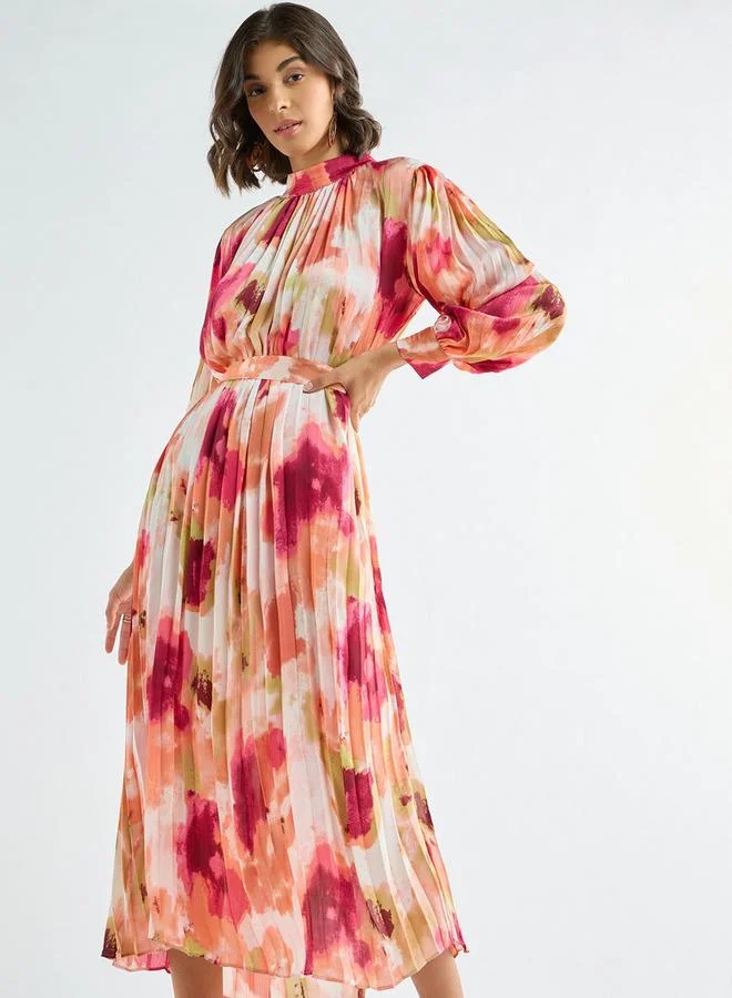 سبلاش فيڤ فستان بأكمام واسعة وطبعات