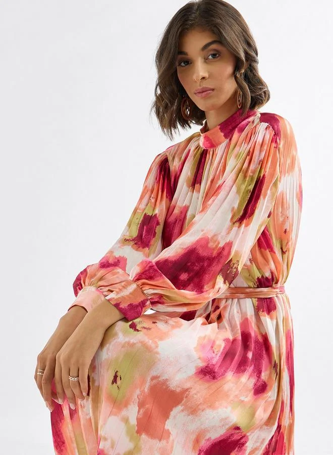 سبلاش فيڤ فستان بأكمام واسعة وطبعات