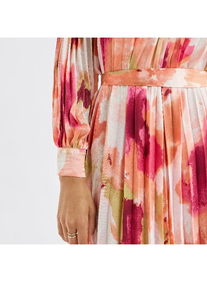 Splash FAV Watercolor Pleated Dress
