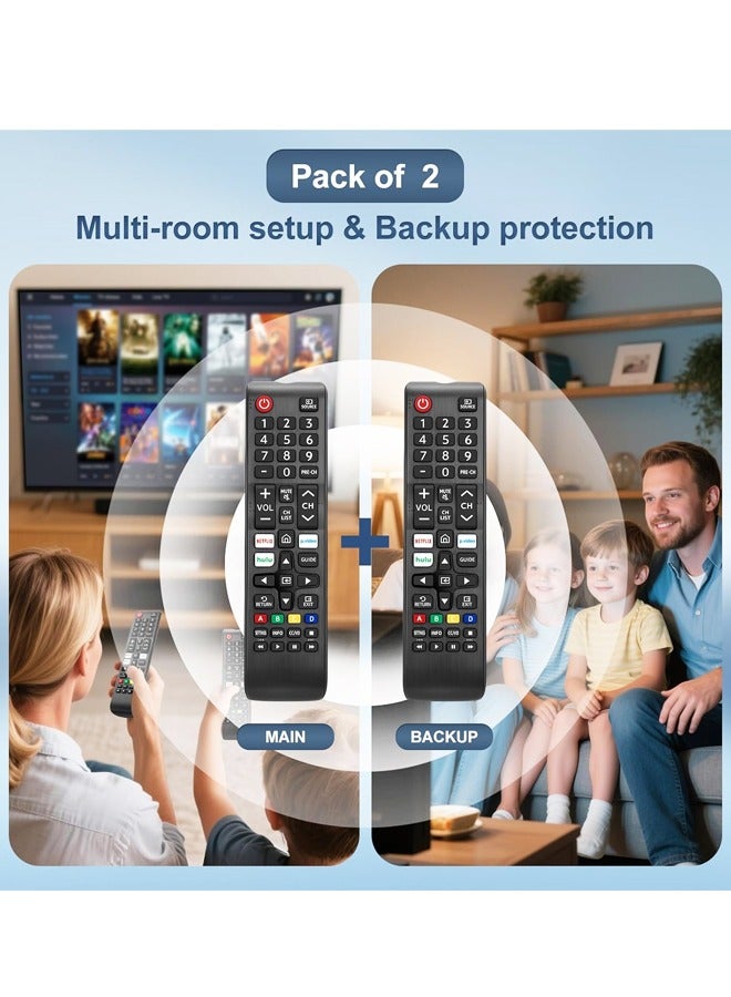 2 Pcs Replacement for Samsung TV Remote Control, Universal Remote for Samsung Smart TV Frame Crystal Series,BN59-01315A - Image 4