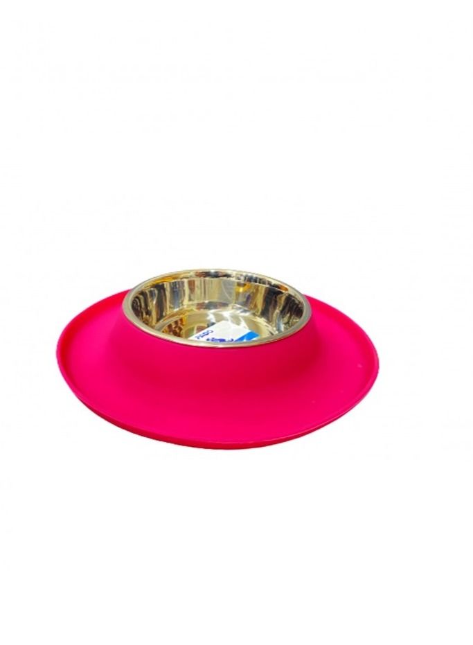 Pado Silicon Matt With Stainless Steel Pet Bowl Medium