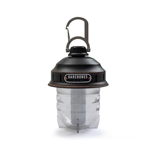 Barebones Beacon Hanging Light – Antique Bronze, Rechargeable LED Camping Lantern with Adjustable Brightness – Weatherproof Vintage-Style Hanging Lantern for Outdoor Adventures and Year-Round Use - Image 1