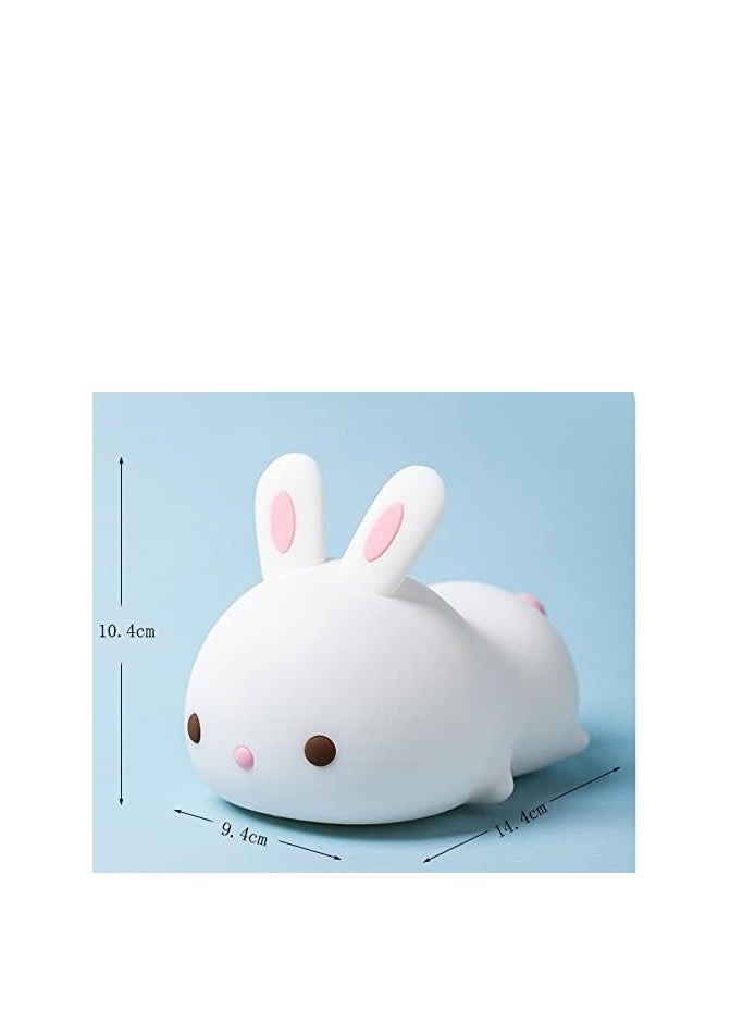 JAJEEK Cute Night Light for Kids – Toddler Bedroom Night Light, Portable Silicone LED Night Light for Children's Room (Adorable Cute Rabbit Design) - Image 2