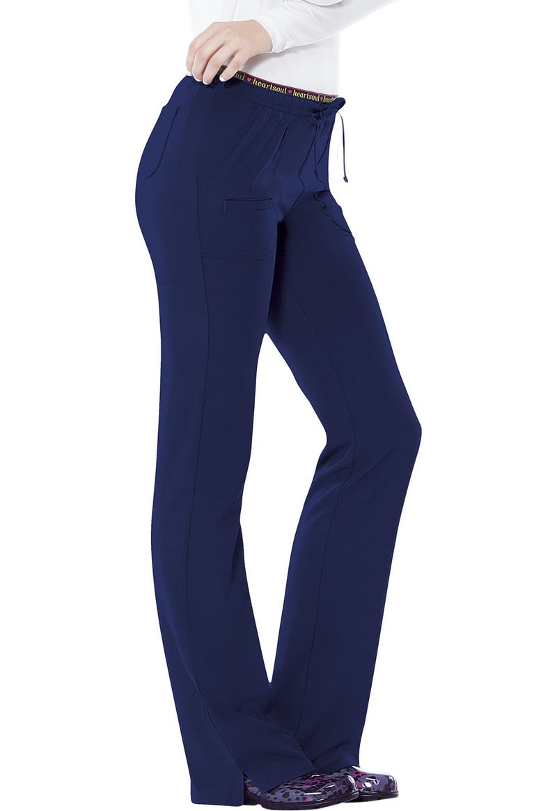 HeartSoul Women's Break On Through Heart Breaker Low Rise Drawstring Pant, Galaxy Blue, X-Small - Image 2