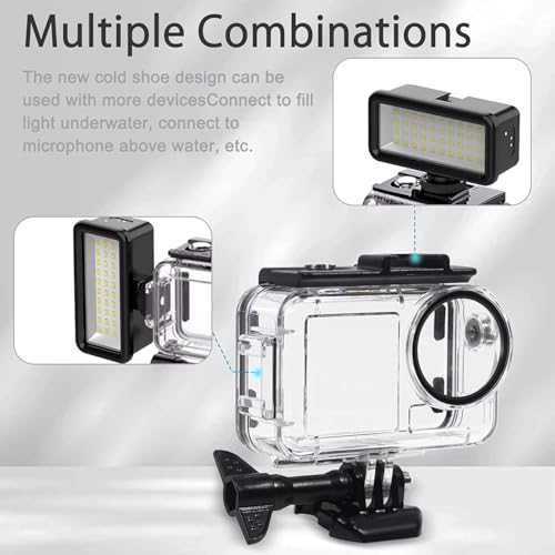 ADOFYS Action Camera Accessories for DJI Osmo Action 5 Pro with Waterproof Case + Ultra Clear Tempered Glass Screen Protector + Lens Protector + HD Front Display Lens Protector + Silicone Rubber Case - Image 2