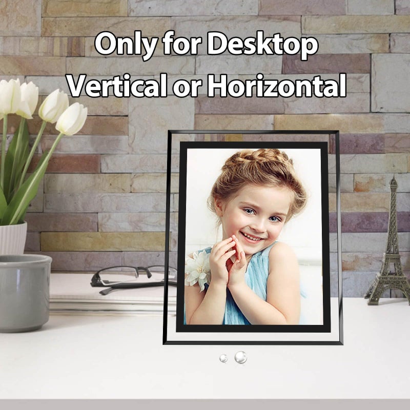 HIKWADERY 8x10 Picture Frames Black - Set of 4  HD Real Glass 8 by 10 Photo Frame Great Gift  for Tabletop or Wall Display (8 x 10  Black) - Image 3