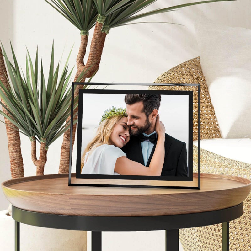 HIKWADERY 8x10 Picture Frames Black - Set of 4  HD Real Glass 8 by 10 Photo Frame Great Gift  for Tabletop or Wall Display (8 x 10  Black) - Image 4