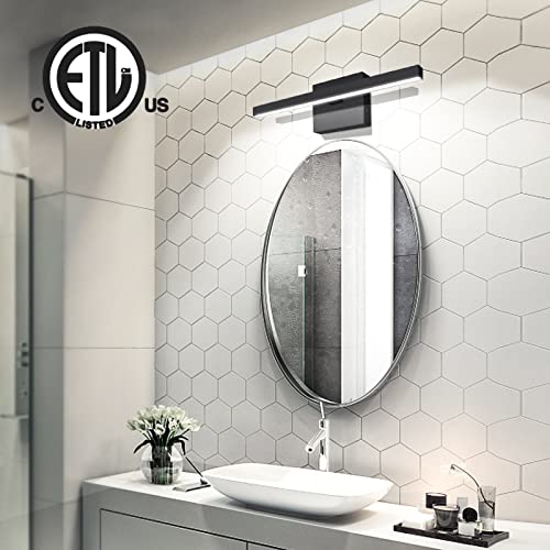 VOLISUN Modern Bathroom Vanity Light 15.7 inch, 12W Dimmable 5CCT Led Bathroom Light Fixture Over Mirror, Black Bar Vanity Light for Bathroom Mirror Cabinets Bedroom-ETL Certificated - Image 4