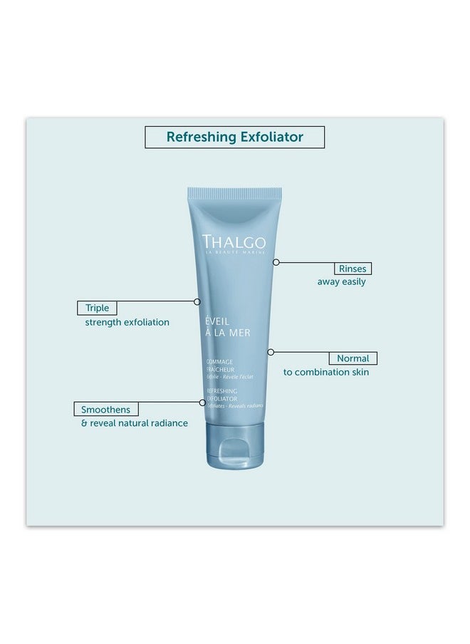 Thalgo Refreshing Exfoliator - Energizing Face Scrub With Diatomaceous Earth & Almond Shell For Oily Skin - 50Ml  - Image 3