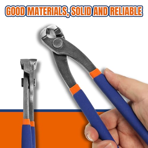 WADFOW Nail Puller,Pliers,End Cutting Pliers, Carpenter Pincer Tool,Ear Clamp Nail Puller Pliers for Pulling Nails or Cutting Wires,2 PCS Pliers Set, 9" and 10",WPS8302, Blue - Image 5
