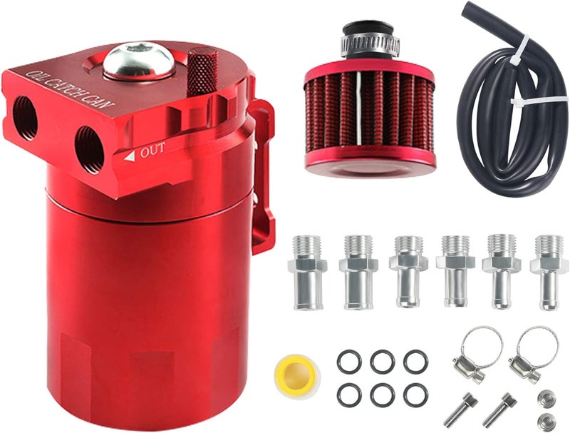 AOCISKA Aluminum Baffled Oil Catch Can Kit - Image 1