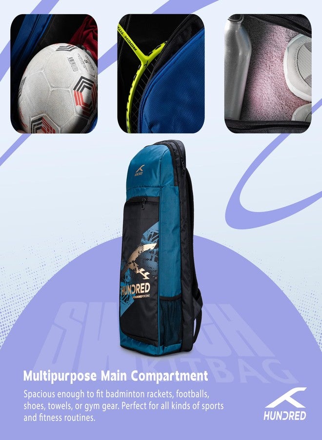 Hundred Polyester Switch Backpack (Black/Teal Green) - Image 2