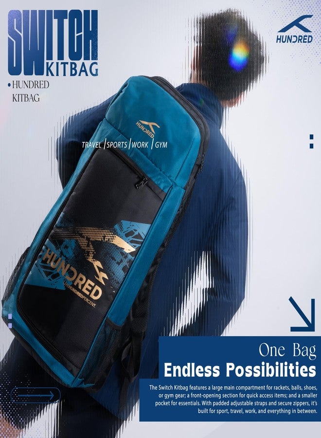 Hundred Polyester Switch Backpack (Black/Teal Green) - Image 1