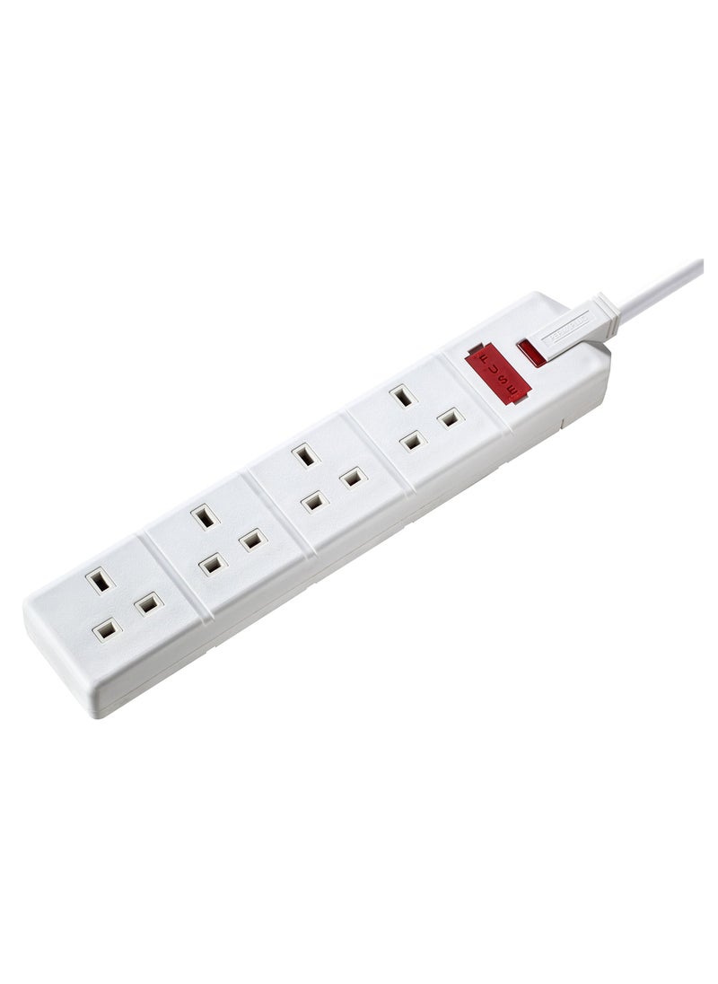 MASTERPLUG Four Socket Heavy Duty Extension Lead 2 Meter 4 Sockets 13A  - Image 2