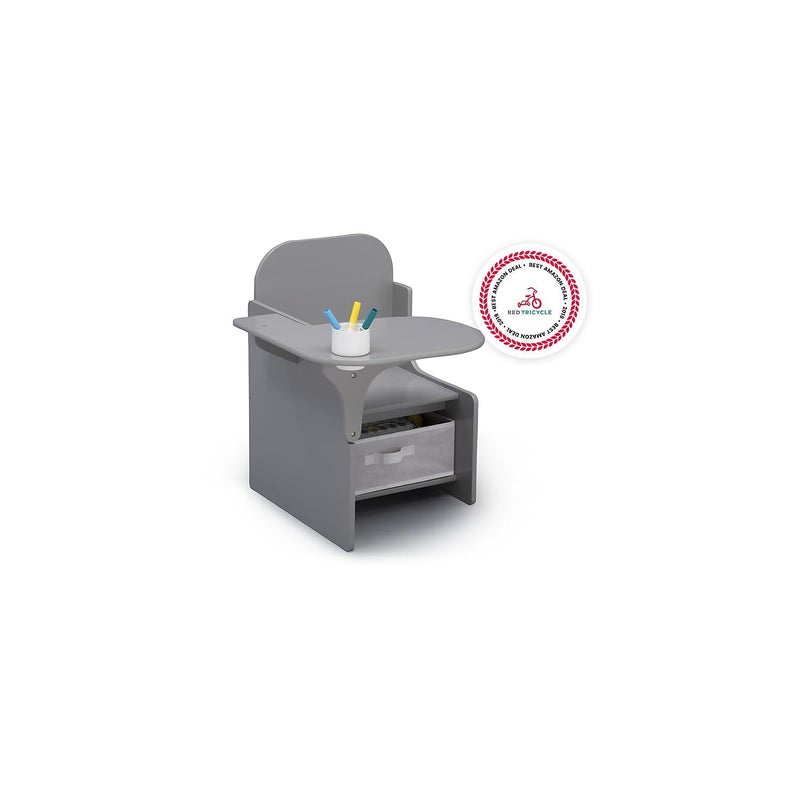 Delta Children MySize Chair Desk With Storage Bin, Grey - Image 2