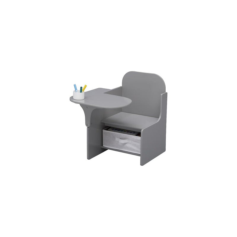 Delta Children MySize Chair Desk With Storage Bin, Grey - Image 1