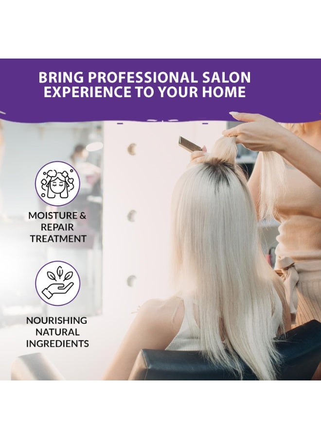 VINTAGE Blonding Hair Mask 300g (10.14 fl oz) – Anti-Yellow Purple Toning Treatment with Luna Matrix Complex & Blond Balance System for Blonde, Silver, Platinum, and Bleached Hair - Image 5