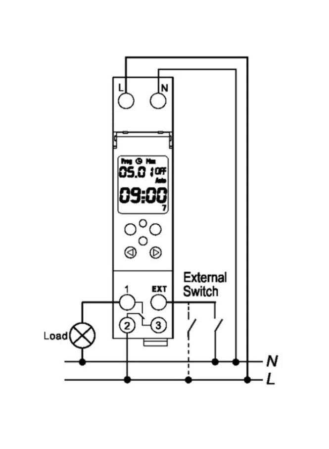 SINOTIMER TM610-2 220V 18mm Width Weekly Programmable Digital Timer Switch - Image 5
