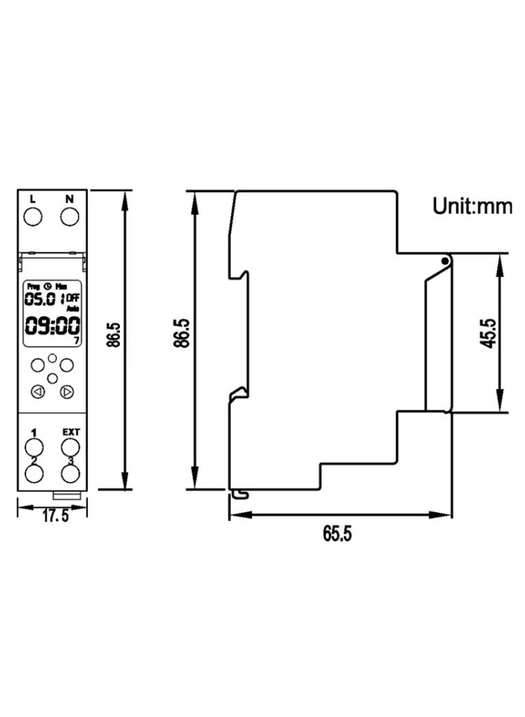 SINOTIMER TM610-2 220V 18mm Width Weekly Programmable Digital Timer Switch - Image 4