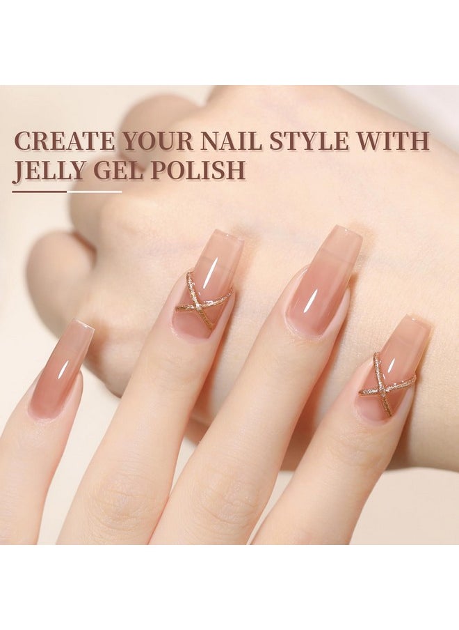 JODSONE - JODSONE 23PCS Gel Nail Polish Set 20 translucent Jelly Color Natural and Elegant Long Lasting Suitable for Home and Salon - Image 1