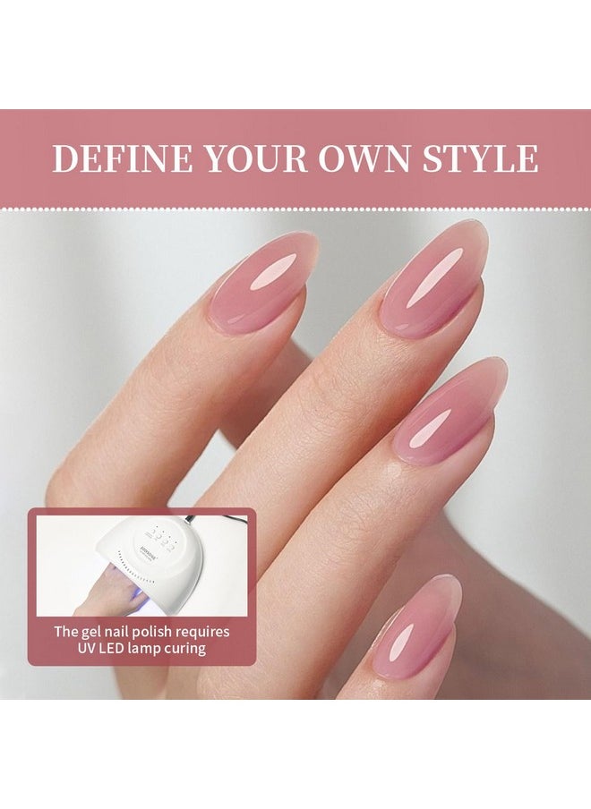 JODSONE - JODSONE 23PCS Gel Nail Polish Set 20 translucent Jelly Color Natural and Elegant Long Lasting Suitable for Home and Salon - Image 1