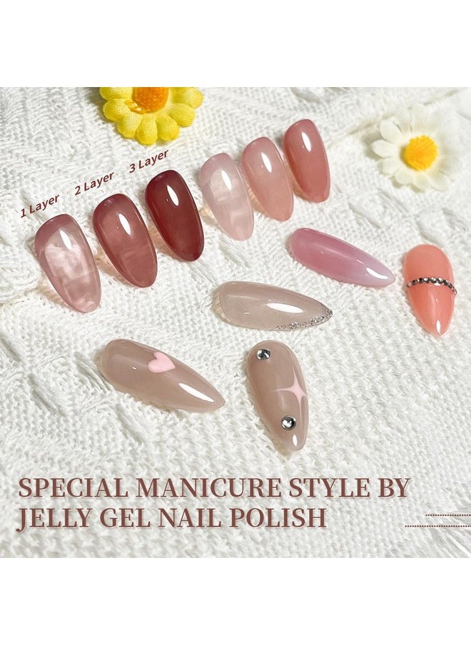JODSONE - JODSONE 23PCS Gel Nail Polish Set 20 translucent Jelly Color Natural and Elegant Long Lasting Suitable for Home and Salon - Image 1