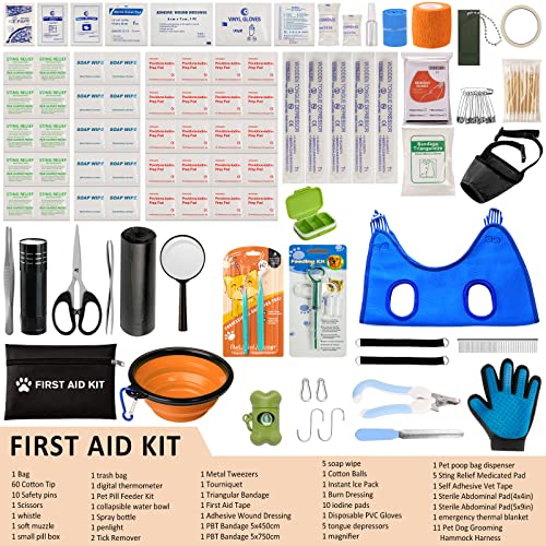 GPUSFAK Dog First Aid Kit - Pet First Aid Kit for Dogs Pet Emergency Kit with Grooming Hammock Harness Nail Clipper First Aid Supplies for Home Camping - Image 2