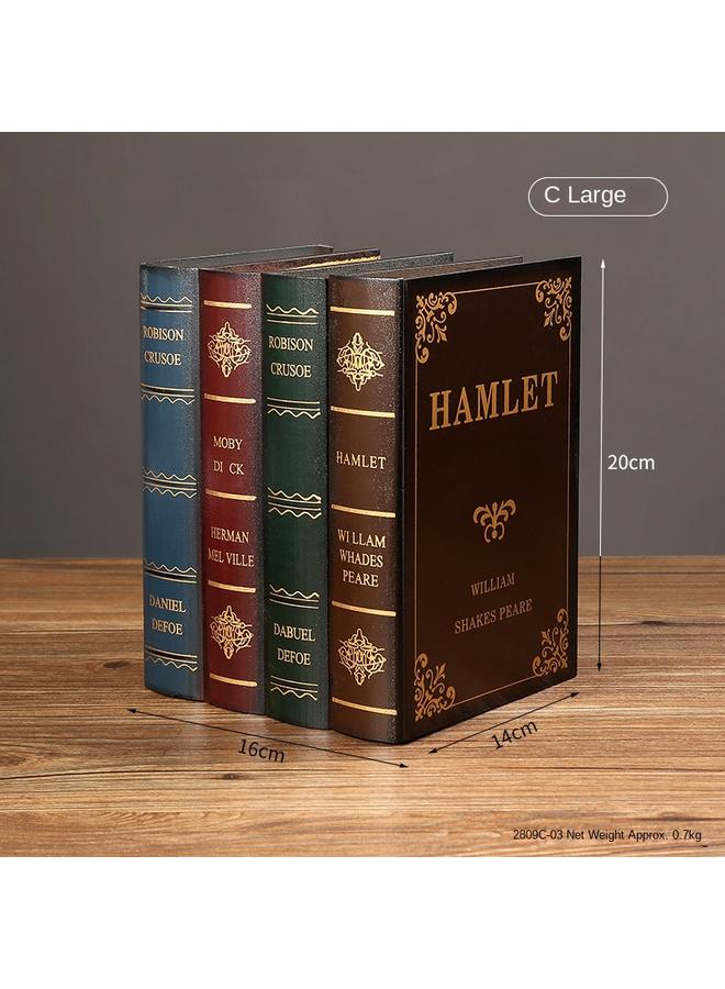 Bluejw New European-style Retro Simulation Book Storage Box Creative Photography Props Fake Book Model Display Decoration - Image 1