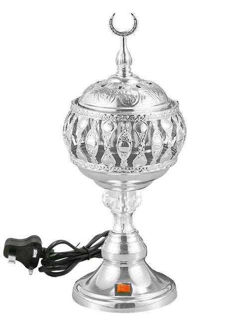 Luxurious Design Oud Bakhoor Incense Burner Electric Mabkhara Silver