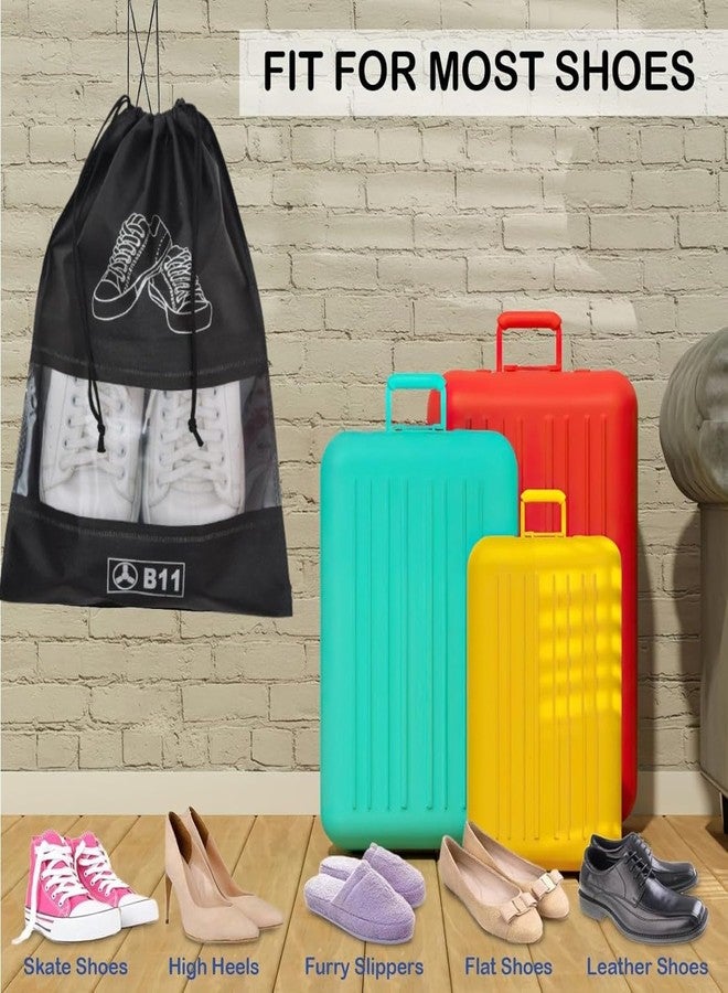 B11 Pack of 10 Shoe Bags with Clear Window Unisex Shoe Pouch Protect from Dust & Water - Ideal for Formal, Sneakers, Sports or Casual Shoes or Boot - Image 3