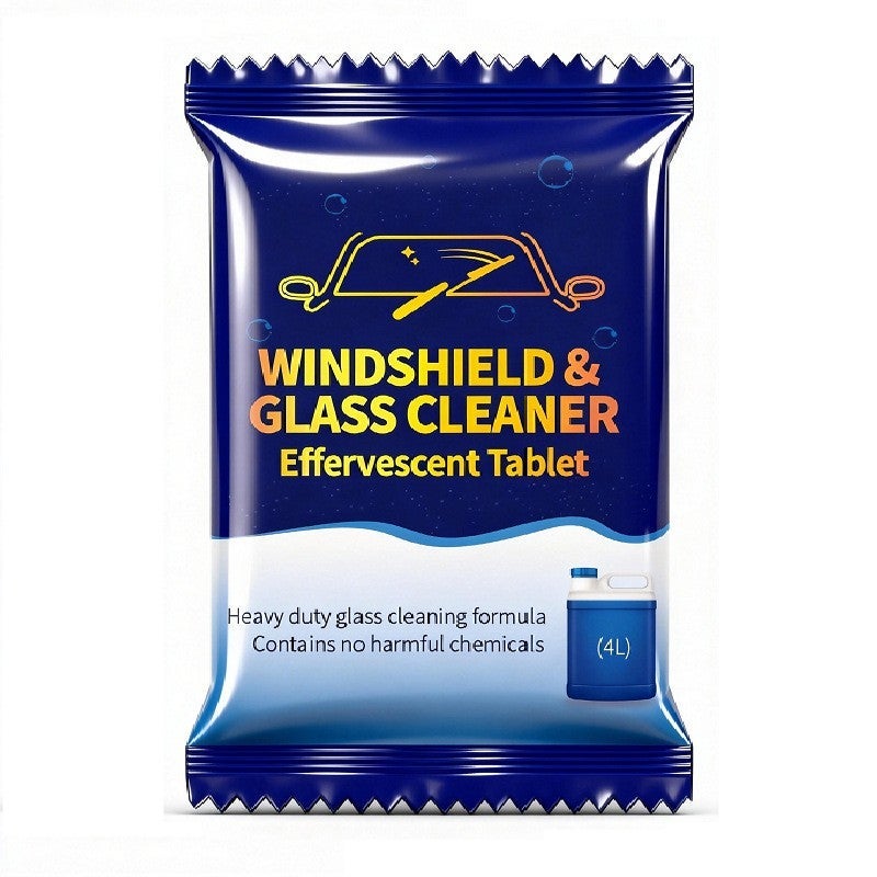 TEXSENDA 50 Pieces Car Windshield Glass Concentrated Washer Tablets Solid Car Effervescent Tablets Glass Solid Wiper Cleaning Tablets for Car Kitchen Window - Image 1