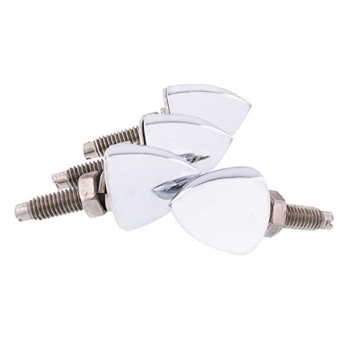 United Pacific Universal Chrome Bullet License Plate Fastener Screw Caps for Standard License Plates, 1-inch Stud w/Metric M6 x 1.0 Threads - 4 Pack, Silver, (10889) - Image 3