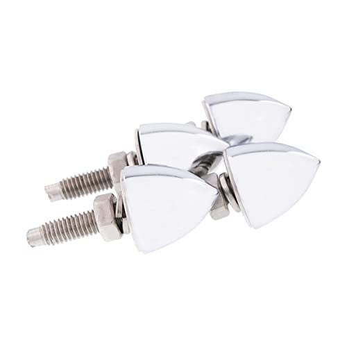 United Pacific Universal Chrome Bullet License Plate Fastener Screw Caps for Standard License Plates, 1-inch Stud w/Metric M6 x 1.0 Threads - 4 Pack, Silver, (10889) - Image 2