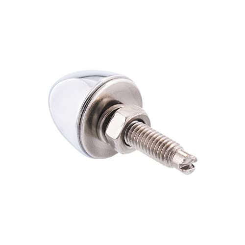 United Pacific Universal Chrome Bullet License Plate Fastener Screw Caps for Standard License Plates, 1-inch Stud w/Metric M6 x 1.0 Threads - 4 Pack, Silver, (10889) - Image 5