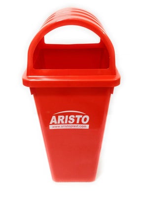 Aristo ARISTO Square Dome Lid Big Garbage Waste Dustbin Trash Bucket 60 Liters Red Color Can Be Used for Garbage Waste Management (Wet & Dry)  - Image 1